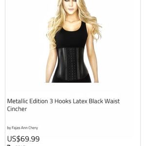 Metallic latex 3 hooks wrist con her